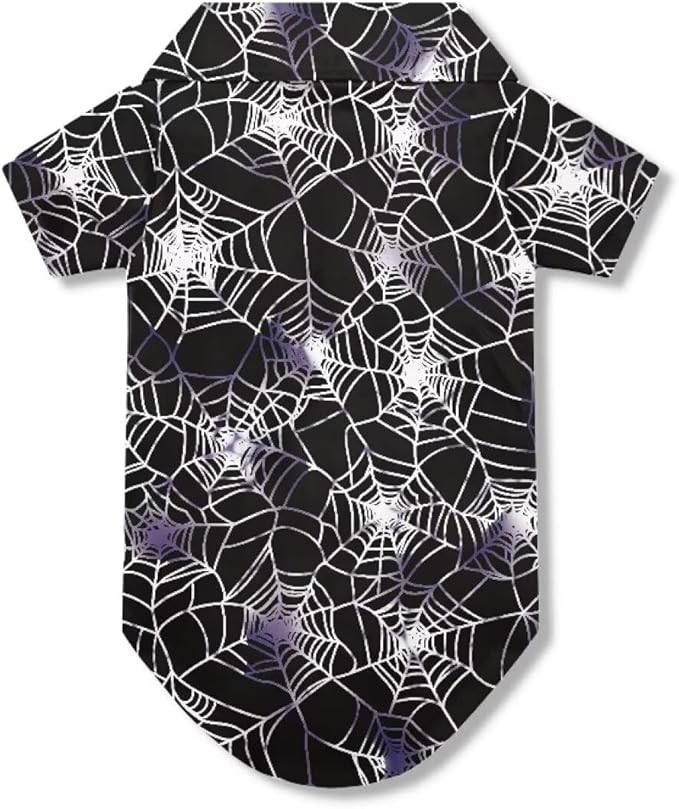 Spider Web Dog Shirts Girl Boy Puppy Clothes Cat T Shirt Soft Short Sleeve Tee Shirts for Medium Dogs Girls Lightweight Chihuahua Yorkie Shih Tzu Pomeranian Halloween Outfits for Party