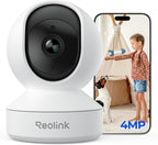 REOLINK 4MP Indoor Security Camera E1, Plug-in 2.4G Wireless WiFi 6 for Baby/Pet Monitor with Phone app, 360 Degree Dog Camera with Person/Pet Detection, Night Vision, 2-Way Talk, Local Storage