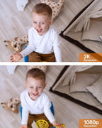 Tenda 2K Indoor Security Camera, WiFi6 Pet Camera for Home Security, 360°, 2-Way Audio, Motion Detection for Baby and Pet Monitor, Night Vision, Cloud & SD Card Storage, One-Touch Call (CP3 Black)