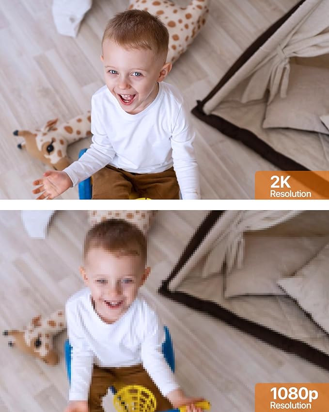 Tenda 2K Indoor Security Camera, WiFi6 Pet Camera for Home Security, 360°, 2-Way Audio, Motion Detection for Baby and Pet Monitor, Night Vision, Cloud & SD Card Storage, One-Touch Call (CP3 Black)