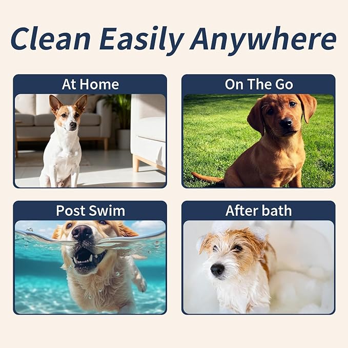 MIOSSZI Dog Ear Cleaner - Finger Wipes for Dogs & Cats Ear Wipes for Itch Relief Remove Wax & Odor, Dog Teeth Cleaning Wipes-Dog Ear Finger Wipes 50ct