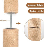 4PCS 12 Inch Cat Scratching Post with Natural Sisal Rope Cat Scratch Pole Cat Scratching Tree Scratching Posts for Indoor Cats Replacement Part Accessories for DIY Cat Tower Cat Hammock