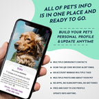 MYLUCKYTAG QR Code Stainless Steel Pet ID Tag - Personalized Dog Collar Tag With Online Profile, Location Alert Email, Digital and Engraved Options