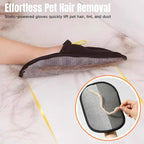 2PCS Pet Hair Removal Glove, 2025 Pet Hair Remover Electrostatic Gloves Washable Reusable Grooming Tool for Cats & Dogs Furniture Bed Sheets Couch Clothes Carpet Car Seat