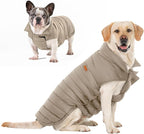 SPACE LION Puffer Jacket, Down Winter Coat, Waterproof, Windproof, Lightweight Jacket, Adjustable Fit for Large Dogs(Khaki,2XL)