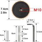 2.9in 7.4cm Diameter Cat Scratching Post Replacement Sisal Pole Parts for Cat Tower (M10, 30cm/11.8in)