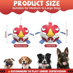 Qdan Chicken Dog Soccer Balls with Straps, Durable Dog Toys for Tug of War, Birthday Gift, Water Toy (8 Inch)
