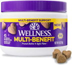 Wellness Peanut Butter & Apple Flavored Soft Chews Multi-Benefit Supplements for Dogs, 45 Count