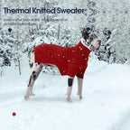 IECOii XXXL Dog Sweater,Warm Dog Sweaters for Extra Large Dogs Girl Boy,Stretchy & Cozy,Turtleneck Knitted Pullover for Pet Wear On Christmas,Easy On Doggy Sweatshirt for Labrador (Red,3XL)