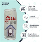 Huxley & Kent Funny Dog Toy w/Squeaker – Power Plush Squeaky Dog Toys for Small Dogs – Durable Small Stuffed Animal for Indoor Play & Fetch - Tiny Tuff Grrrs Light