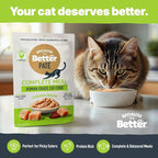 Because it's Better Pate Complete Meal, Chicken Recipe, 2.6 oz Pouches, Wet Cat Food, 12 Count
