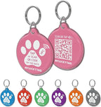 MYLUCKYTAG NFC & QR Code Smart Pet ID Tag - Personalized Dog & Cat Tag, Online Pet Profile, Location Alert Email