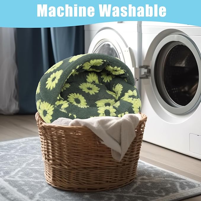 Dog Beds for Small Dogs, Cat Bed Cave, Washable Cute Cat Bed, Cozy Nook Pet Bed for Dogs or Cats, Anti-Slip Puppy Bed Fits up to 12 lbs Pets(Yellow, 20" x 20")