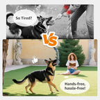 LOOBANI Outdoor Bungee Tug Toy, Dog Toy Hanging from Tree for Small to Large Dogs, Interactive Exercise Play Cord & Tether with Chew Rope Toy (Tree Stump Tug of War-Black)