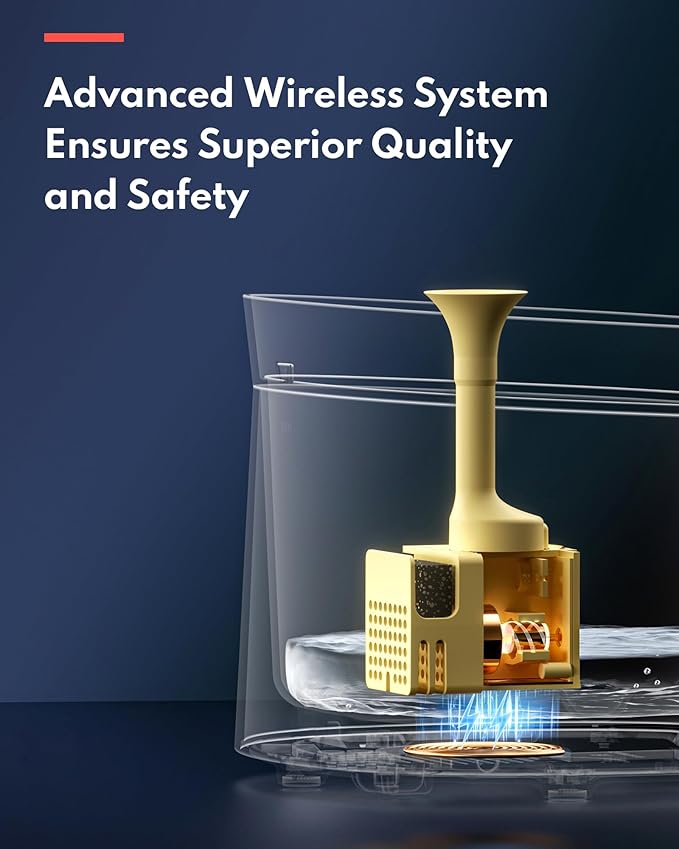 Homerunpet Cat Water Fountain Porcelain-Tray, Wireless Self-Cleaning Pump, Ultra Quiet 20dB Pet Water Dispenser for Cats and Dogs, Easy-to-Clean 2L/68oz with Smart LED and 4-Stage Filtration