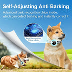 2-in-1 Shock Collar for Dogs & Dog Training Collar with Remote Control 3300FT, Dog Bark Collar with IP67 Waterproof 5 Level Sensitivity, Rechargeable E Collar for Small Medium Large Dogs - Blue