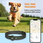 2-in-1 GPS Tracker for Dogs: Smart Collar with Real-Time Location, No Monthly Fee, Unlimited Range (iOS Only) GPS Tracker Dog Collar- Ideal for Small, Medium Large Dogs(Tracker Included) (Green)