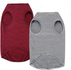 WEONE Dog Summer T-Shirts Striped Cotton Vest,Pet Breathable Soft Basic Clothes for Small Medium Larg Boy Girl Dogs,3XL