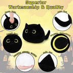 Black Cat Plush Toy-10'' Black Cat Stuffed Animal, Black Cat Anime Plush Cute Soft Plush Cat Plushie Stuffed Cat Toys, Cat Plush Pillows Toy Doll Decoration Doll Gift for Kids Girls Boys