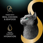 Sheba Selections Filets in Broth Adult Wet Cat Meal Complement Chicken & Shrimp Recipe, 1.3 oz. Cups, 12 Count