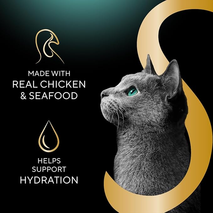 Sheba Selections Filets in Broth Adult Wet Cat Meal Complement Chicken & Shrimp Recipe, 1.3 oz. Cups, 12 Count