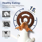 Slow Feeder Dog Bowl Stainless Steel, 2 Cups Metal Non-Slip Dog Food Bowls, Dog Water Bowl for Small & Medium Sized Dogs, Fun Bloat Stop Pet Bowl for Fast Eaters, Slows Down Pets Eating