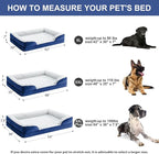 Orthopedic Dog Bed for Extra Large Dogs, Egg Crate Foam Bed for Extra Large Dogs, Equipped with Removable Waterproof Pillow Cover and Anti-Slip Bottom, Pet Bed