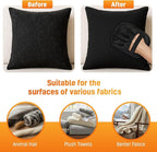 3 pcs Pet Hair Removal Glove for Dogs and Cats (2 Pack Mit, 1 Lint Scraper) - Electrostatic Fur Remover, Magic Brush Pet Hair Remover Tool for Laundry, Cloths, Carpet, Car Mats, Sofa & Bedding