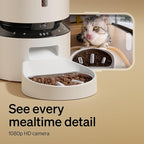 PETLIBRO Automatic Cat Feeder with Camera, Auto Pet Food Dispenser Slow Feeder Dog Bowl 1080P HD Video with Night Vision 5G WiFi Pet Feeder with 2-Way Audio, Stainless Steel Slow Food Tray
