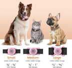 Waterproof AirTag Dog Collar Holder for Apple Tracker QR Code Case Pink