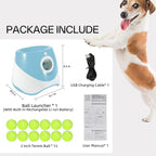 Dog Ball Thrower Launcher,Automatic Ball Launcher for Dogs with 12 Tennis Balls,Thrower Distance 10-30ft,interacive Dog Toys for Dogs Indoor/Outdoor for Small Dogs(Blue)