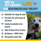 Ruff Town Dog Treats – Human Grade Silver Carp, Dehydrated Single Ingredient | High Protein & Omega Fatty acids for Dogs, Cats | Hypoallergenic, Ideal for All Breeds & Sizes, Made in USA (3 oz)