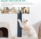 ORIA Cat Scratching Mat, Cat Scratch Furniture Protector, Trimmable Self-Adhesive Climbing Cat Scratcher Mat, Replacement Carpet Pad for Cat Tree Post Shelves Wall, 2 Meters, Grey