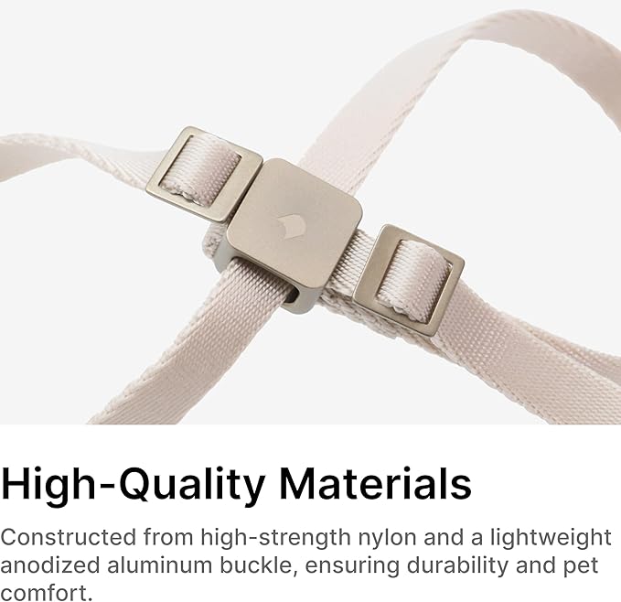 Cat Harness and Leash 2-in-1, Escape Proof Anti-Chocking Harness Adjustable Lighweight Leash for Walking Outoor Training for Kitten Small Large Cats Puppy, US IDA Bronze Award (Linen)