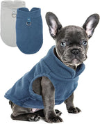 2 Pack Dog Sweater with Leash Ring Winter Warm Pet Sweater Thick Clothes Coat Fleece Dog Sweaters for Medium Dogs Girl Boy for French Bulldog, Dachshund,XXL