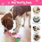 Valentine's Day Dog Toys, Squeaky Hide and Seek Dog Toy, Interactive Puzzle Dog Toys for Boredom and Stimulation, Valentine's Day Dog Gifts for Small and Medium Dogs (Strawberries, Pack of 7)
