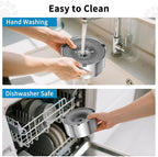 SCHITEC Dog Water Bowl No Spill 1.2L/40oz Slow Drinking Anti-Splash Stainless Steel Dog Bowl with Floating Disk, Spill Proof Pet Travel Water Dispenser for Sloppy Messy Drinkers(Gray)