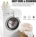 Calming Dog Beds & Cat Cave Bed with Hooded Cover,Washable Round Beds for Small Medium Pets,Anti-Slip Faux Fur Fluffy Coved Bed,Comfortable Warming Pet Bed(16 * 16inch,Beige)