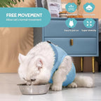 Avont Cat Recovery Suit - Kitten Onesie for Cats After Surgery, Cone of Shame Alternative Surgical Spay Suit for Female Cat, Post-Surgery or Skin Diseases Protection -Blue(S)