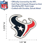 NFL Houston Texans Engraving Pet ID Tags in 32 Team Logo Shapes Personalized Dog Tags and Cat Tags with 3 Lines of Customizable Text for Tracking & Safety. Stainless Steel Pet ID Tracking Tags