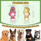 2-Pack Squeaky Dog Toys & Tough Tug of War Set - No Stuffing Chew-Resistant Plush Toys to Keep Them Busy, Best Birthday Gift for Small/Medium/Large Breeds (Ducks & Gorilla)