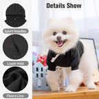 BINGPET Dog Hoodie, Fleece Lined Fall Cold Winter Soft Warm Puppy Sweatshirt with Leash Hole, Dog Sweaters Outfit,Pullover Happy Hoodie for Small Medium Large Dogs Cats