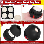 Yipetor Interactive Treat Dispensing Dog Toys, Heavy Duty Frozen Dog Treat Ball - Slow Feeding Puppy Lick Bowl Tough Chew Toy for Large Medium Dogs to Keep Them Busy/Relief Anxiety/Puzzle Stimulate