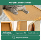 Cat Scratching Pad Board, Refillable and Combinable Corrugated Cat Scratchers for Indoor Cats, Double-Sided and Recyclable Cardboard (1Refill+1Pack)