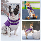Small Dog Coat,Dog Jackets for Small Dogs,Warm Winter Jacket, Puppy Coat with Harness Built in,Waterproof Dogs Jacket,Puppy Cold Weather Coats,Pet Winter Clothes Snowsuit Shih Tzu Bichon,Purple