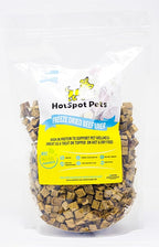 hotspot pets Freeze Dried Beef Liver Treats for Cats & Dogs - 1LB Big Bag- Made in USA,Single Ingredient, All Natural Grain-Free Beef Liver- Perfect for Training, Topper or Reward Snack
