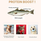 Puppyluv Treat - Air Dried Pollock Dog & Cat Treats, Wild Caught, Single Ingredient, Natural High Protein & Fish Oil, Grain Free, Gluten Free, 2.5oz