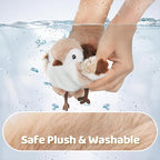 Rechargeable Cat Toys Flapping Bird，Touch-Activated Interactive Toy with Lifelike Chirp for Indoor Cats & Kittens Exercise （Sparrow）