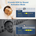 VTech VM919-2HD Baby Monitor, 7" 720p Screen, 2 Cameras, 360 Panoramic Viewing, 110 Wide-Angle View, Night Vision, Up to 1000ft Range, Secured Transmission No WiFi