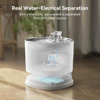 Cheerble Pumpless Cat Water Elfin Fountain, Wireless Pet Fountain Battery Operated, 2L/67oz E1+ Automatic Water Dispenser Cats & Dogs MagDrive™ Technology Stainless Steel Tray, No Cleaning Hassle